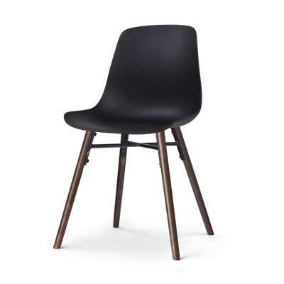 Eetkamerstoel Nena-Pip walnoot houten onderstel