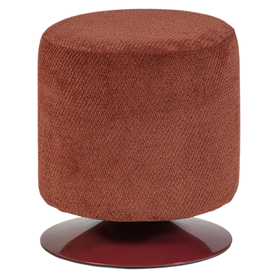 Islen poef met draaivoet boucle bordeauxrood