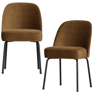 Vogue eetkamerstoel structure velvet brass