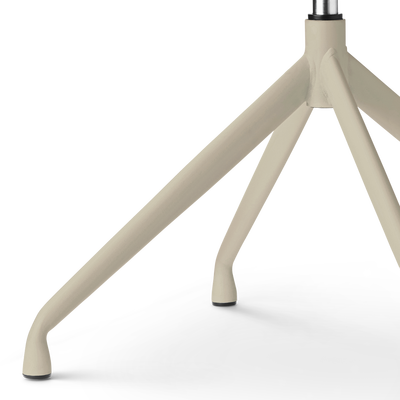 Draaibare eetkamerstoel Nola-Otis met armleuningen - beige onderstel