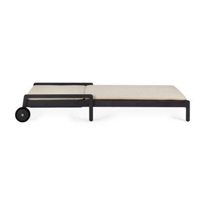 Ethnicraft - Outdoor - Teak Jack adjustable lounger - zwart