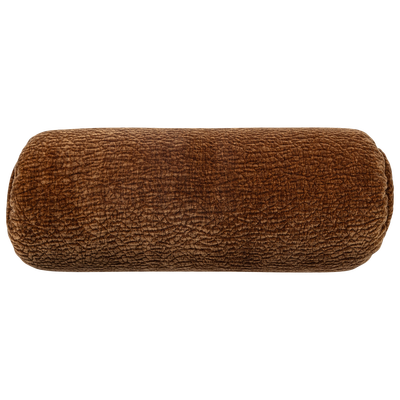 Baggy rolkussen 50xo23 cm 3d chenille middenbruin