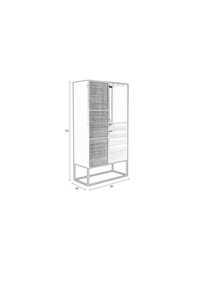 Housecraft living wijnkast Guuji laag