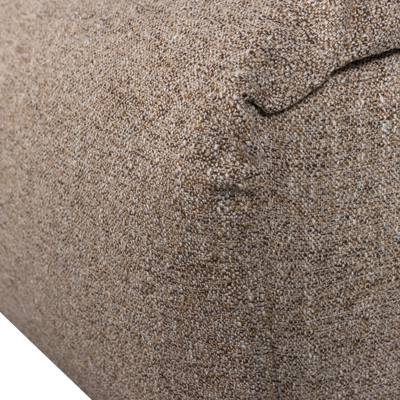 Baggy hocker geweven stof naturel melange