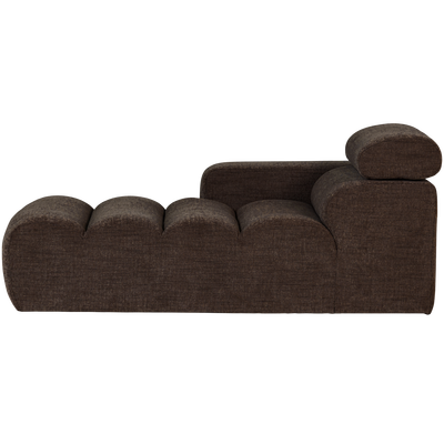 Novi chaise longue element arm links ribstof terra