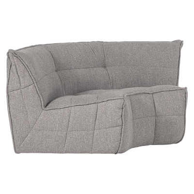 Cluster hoekelement boucle warm grijs