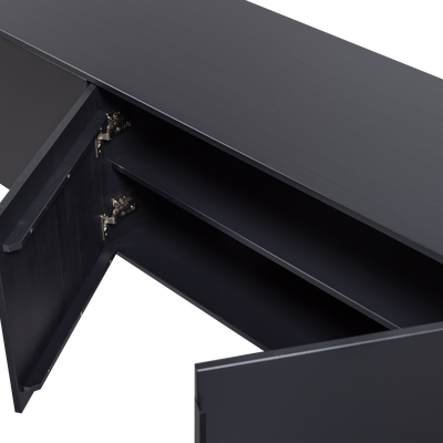 Gunnar tv meubel 200 cm grenen matzwart [fsc]