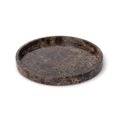 Dienblad rond met rand Bruin