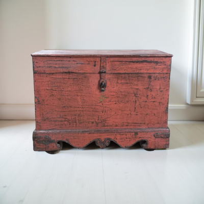 Kistje rood uniek India 