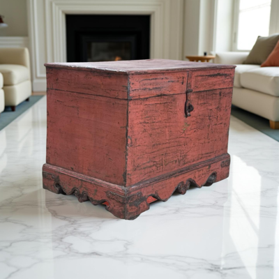 Kistje rood uniek India 