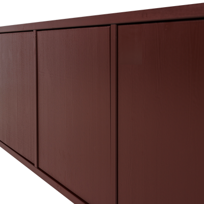 Merel tv meubel grenen bordeauxrood [fsc]