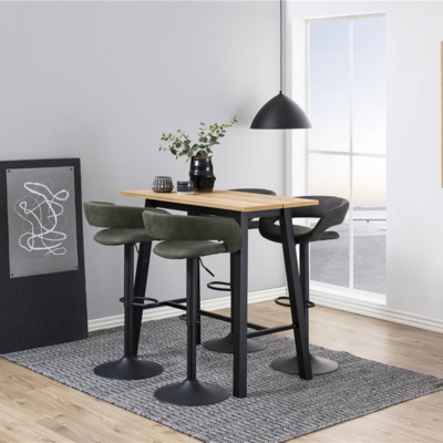 Houten bartafel Hidde - zwarte poten