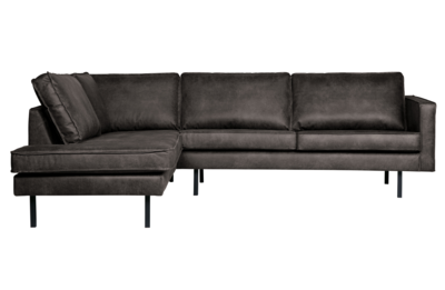 BePureHome hoekbank Rodeo links zwart