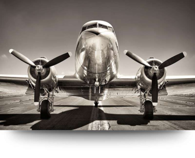 Canvas schilderij - Vliegtuig - DC-3 Dakota