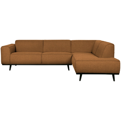 Statement hoekbank rechts chenille velvet terra