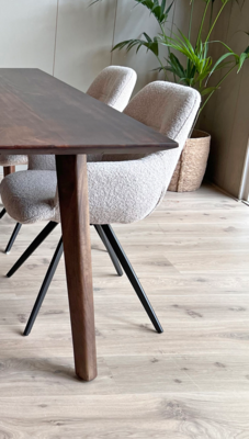 Old inn wonen eettafel mangohout walnoot