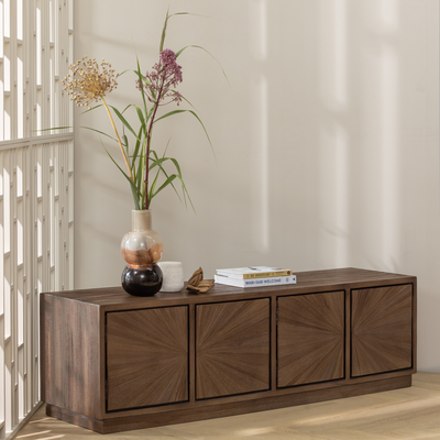 Sun tv meubel recycled teak bruin