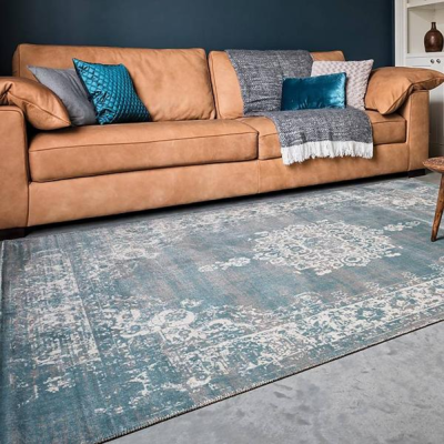 Vloerkleed Liv turquoise