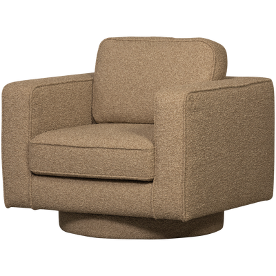 Lazy draaifauteuil boucle bruin