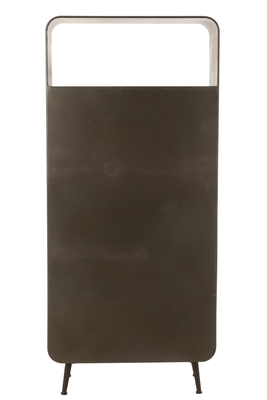 Wandkast metaal/hout Zwart/Naturel