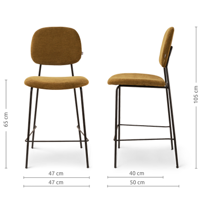 	Barkruk Jasmijn - zwart onderstel - 65 cm