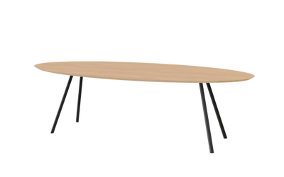 Studio HENK tafel Slim Co Ovaal, zwart frame - Smart Collectie