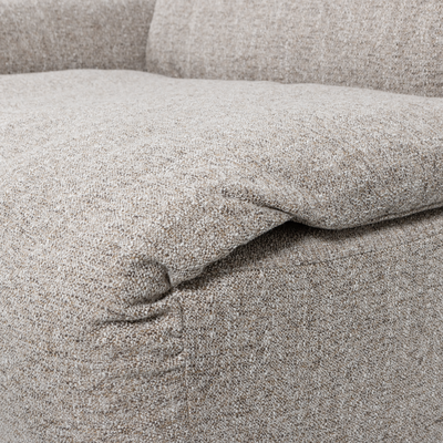 Baggy 1-zits element met arm links geweven chenille oudroze