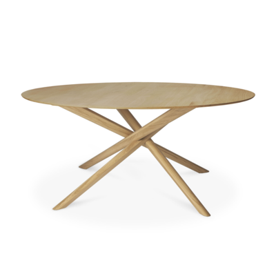 Ethnicraft - Oak Mikado eettafel - rond Oak Mikado eettafel - rond 150 - eiken