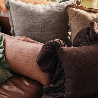 HKliving Sierkussen linen magnolia