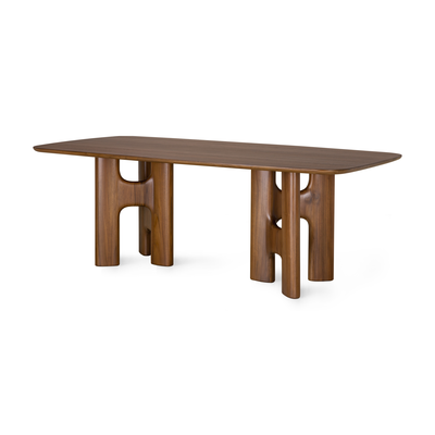 Eettafel Flow teak wild brown