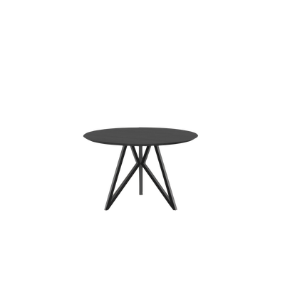 Studio HENK tafel Butterfly Rond Tripod - zwart frame, zwarte beits