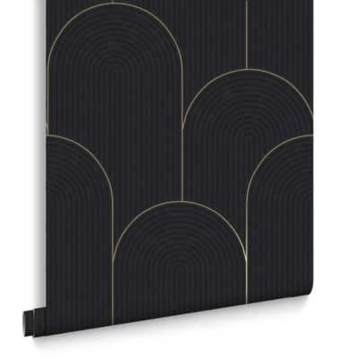 Graham &amp; Brown  vliesbehang  Lancet Black &amp; Gold