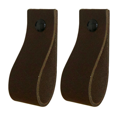 Leren handgrepen - De lus - maat XS | set van 2 - incl. 4 schroefjes