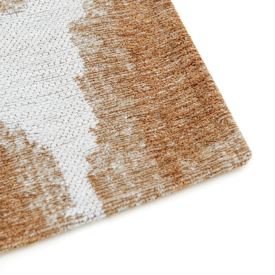 Abstract design vloerkleed Ikat met vlekken en vage vormen geel en ivoor