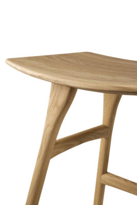 Ethnicraft - Osso eettafel kruk 45 - eiken/eiken zwart