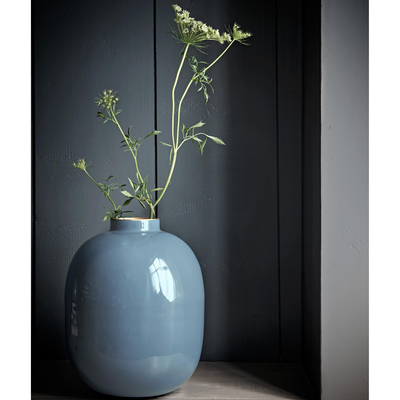 Pip Studio Vaas Pip & The Blue Bird - Metaal - Blauw - 30cm – vtwonen