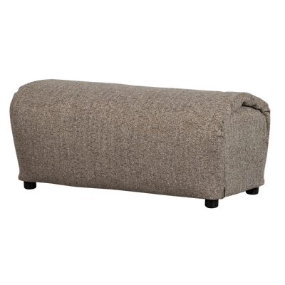 Baggy hocker geweven stof naturel melange