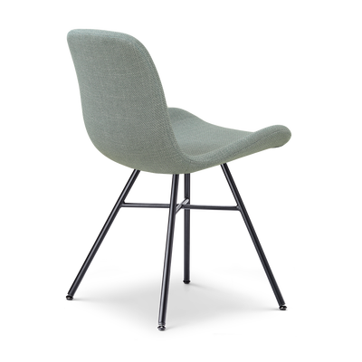 Eetkamerstoel Noa-Fé gestoffeerd - zwart onderstel