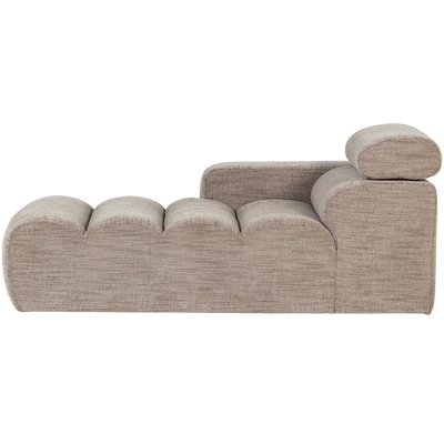 Novi chaise longue element arm links ribstof terra