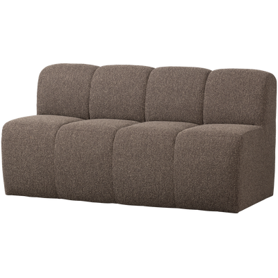 Mojo eetbank 164 cm met rugleuning ribstof roestbruin