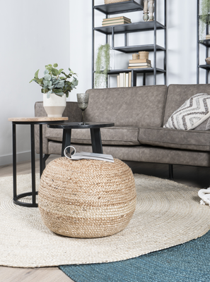 Vloerkleed Jute Bleached Rond