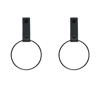 Leren handdoekring maat S (ring zwart)
