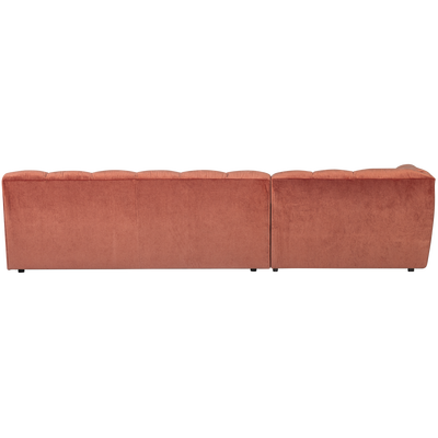 Allure chaise longue links geweven stof naturel melange
