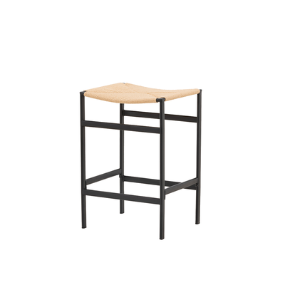 Metalen barkruk Roan - met rotan zitting - 66 cm