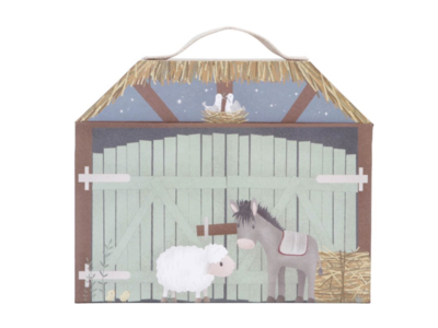 Kerststal koffer