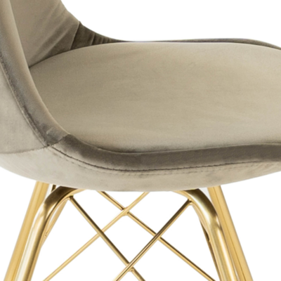 Kuipstoel Velvet goud frame