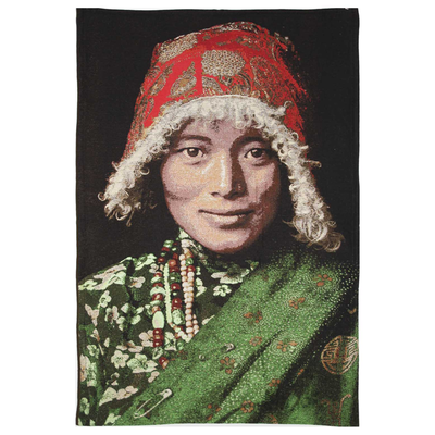 Wandpaneel geweven Tibetan Woman 