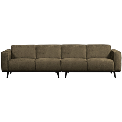 Statement 4-zits bank 280 cm chenille velvet perzikroze