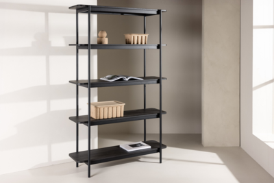 Nuku Open Kast 190cm - Zwart