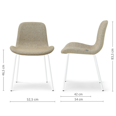 Eetkamerstoel Nora-Fé - wit onderstel